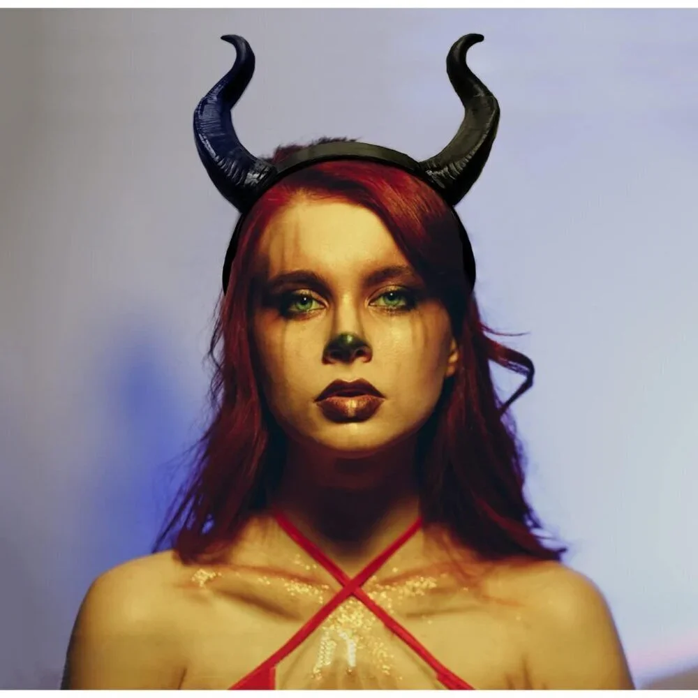 Gothic Maleficent Horns Headband Costume Accessory for Halloween and Cosplay